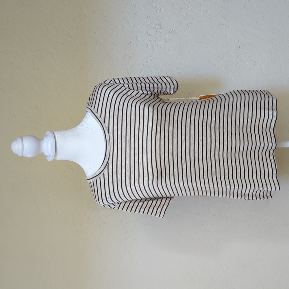 C&C California Brown Striped Open Back Oversized Tee Size Small
